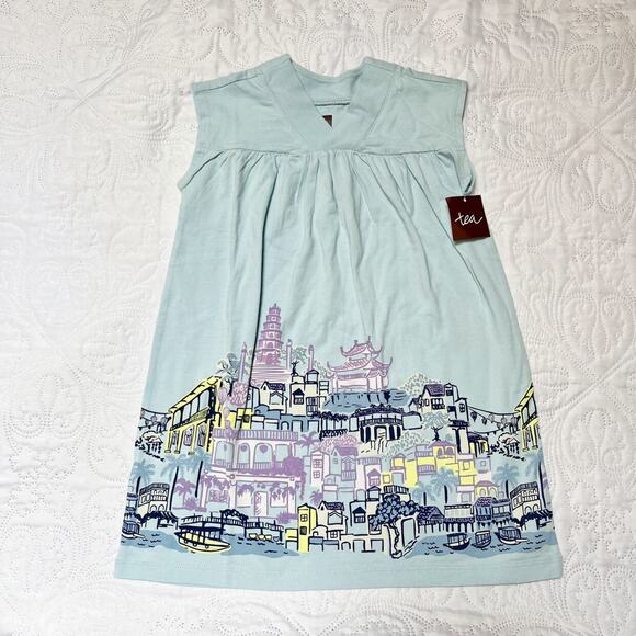 NWT Tea Collection City Graphic Trapeze Dress Size 3 - Picture 2 of 6